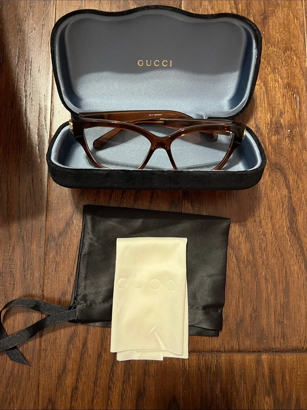 Gucci GG1597O 003 Women Eyeglasses Frame, Brown, MSRP $360